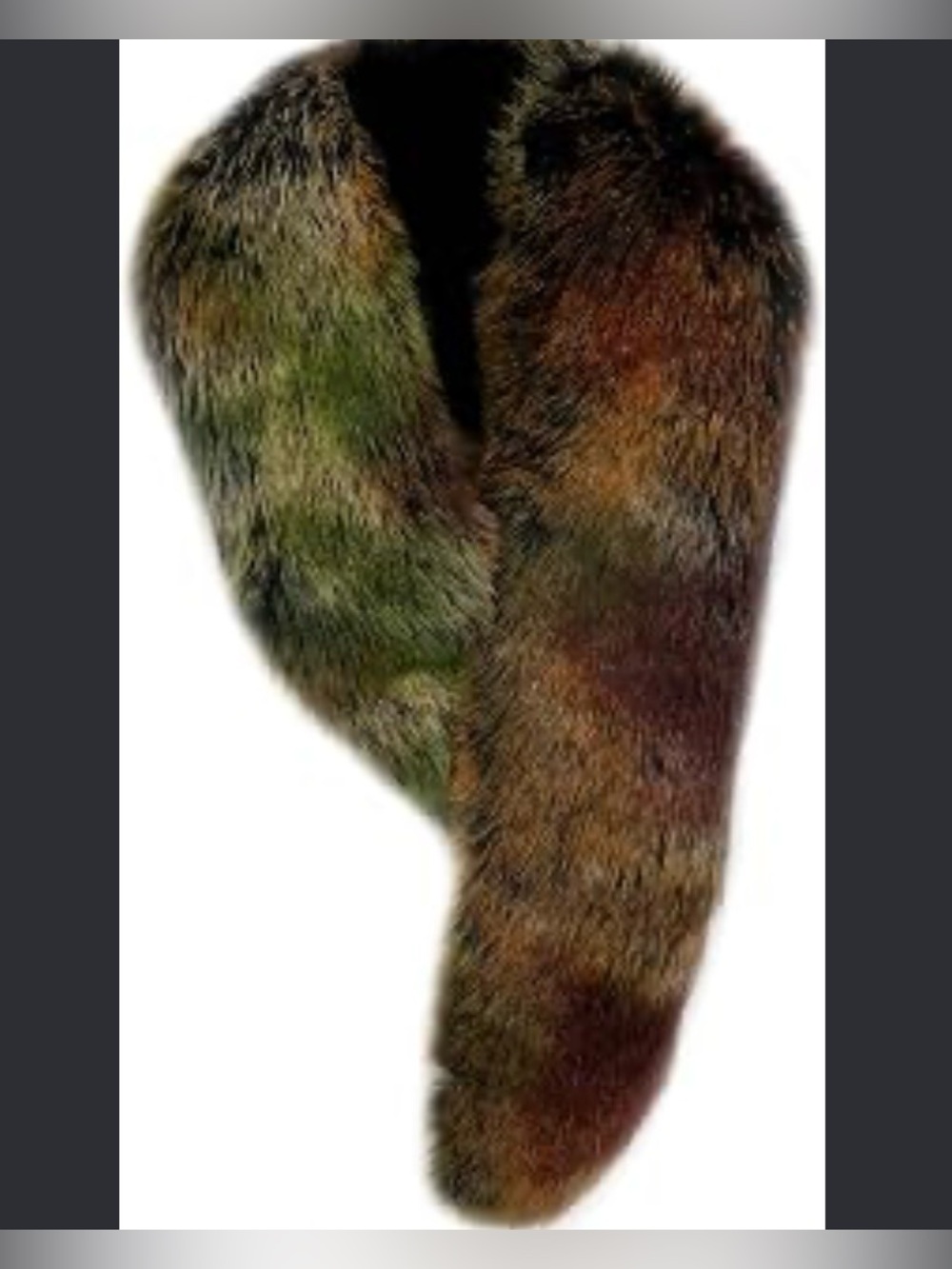 Multi-colored Faux Fur Scarf